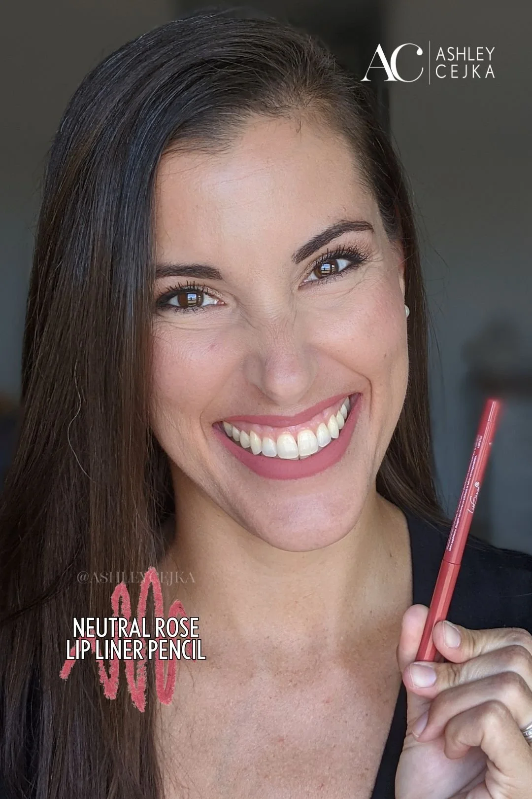 Neutral Rose LipSense Lip Liner: Long-Lasting Rosewood Pink Matte
